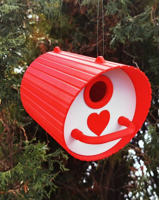 Heart Birdhouse – Charming Hanging Birdhouse with Perch & Heart Cutout