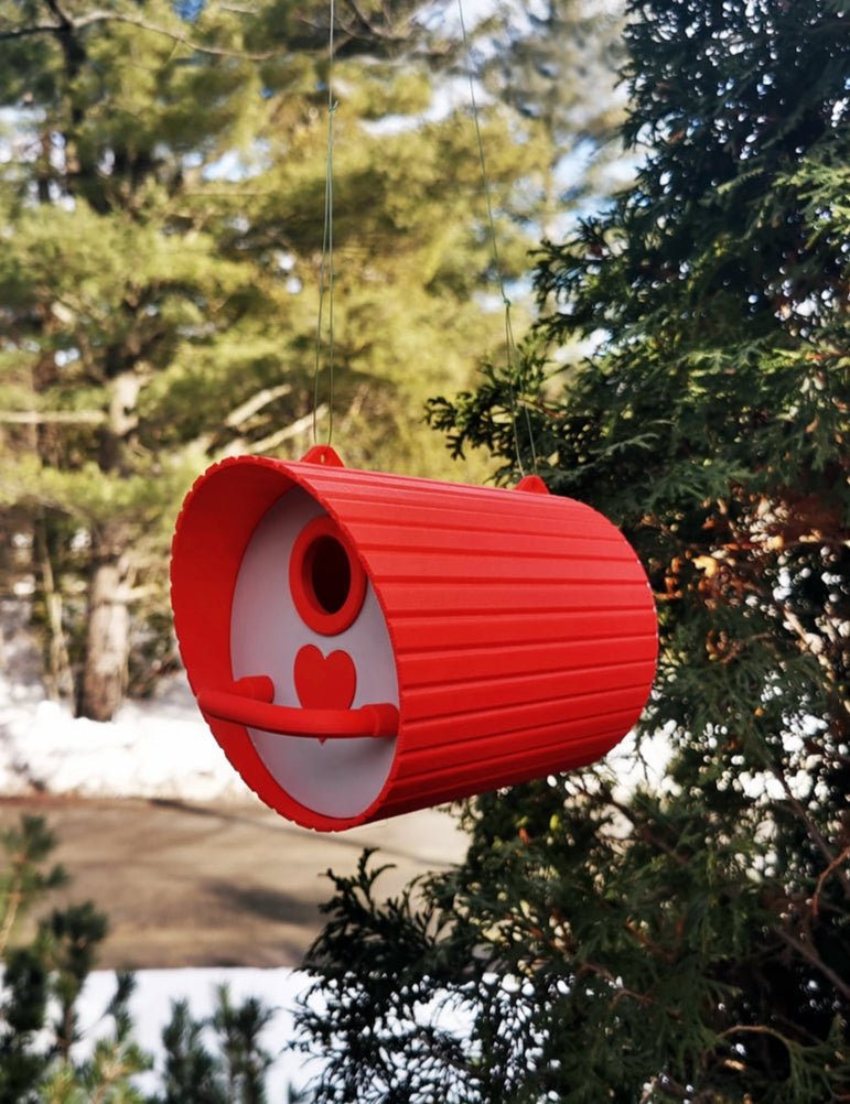 Heart Birdhouse â Charming Hanging Birdhouse with Perch & Heart Cutout