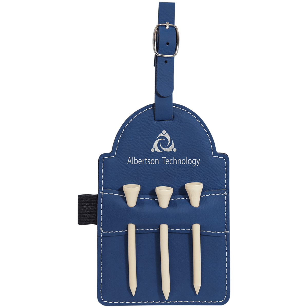 Engravable Leatherette Golf Tee Bag Tag