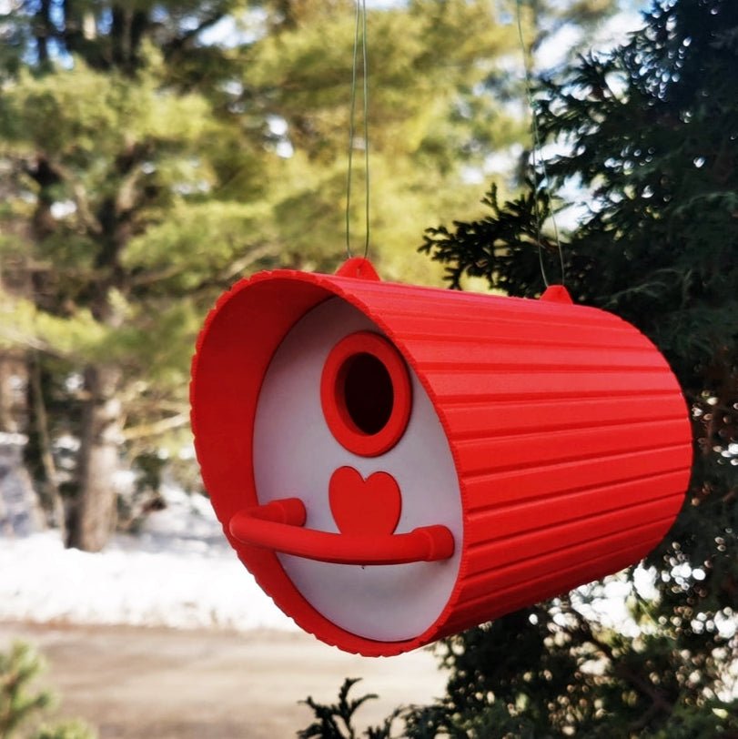 Heart Birdhouse – Charming Hanging Birdhouse with Perch & Heart Cutout