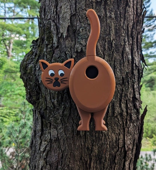 Comical Cat Butthole Birdhouse – Funny Outdoor Birdhouse – Quirky Garden Decor for Bird Lovers & Cat Fans – Unique Gag Gift for Backyard, Porch, or Garden – Weather-Resistant Cat Birdhouse