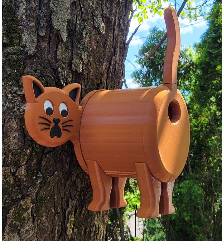 Comical Cat Butthole Birdhouse – Funny Outdoor Birdhouse – Quirky Garden Decor for Bird Lovers & Cat Fans – Unique Gag Gift for Backyard, Porch, or Garden – Weather-Resistant Cat Birdhouse